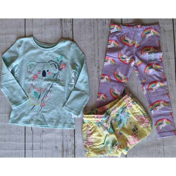 Nwt Carter's Toddler Girl 3 piece bundle sz 2T - Picture 1 of 4